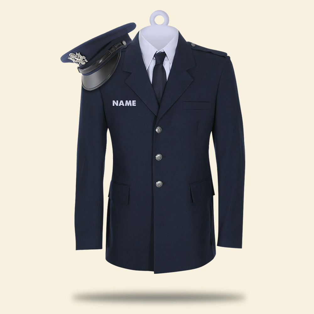 Airforce Uniform Ornament - Personalized Christmas Ornament, Christmas Gift For Airforce Veteran - Ornament - GoDuckee