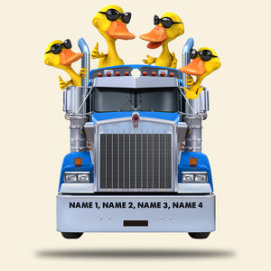 Truck Driver Duck - Personalized Car Ornament - Gift for Truckers - Ornament - GoDuckee