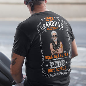 Real Dads Ride Motorcycle Personalized Biker Dad Shirts - Shirts - GoDuckee