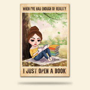 Personalized Reading Girl Poster - When I've Had Enough of Reality - Poster & Canvas - GoDuckee