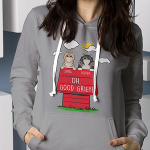 Funny Personalized Cat Shirt, Oh Good Grief, Gift for Cat Moms/Dads - Shirts - GoDuckee