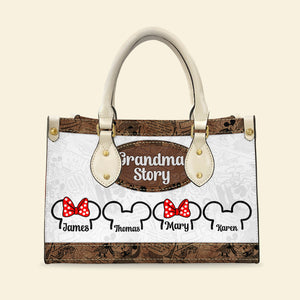 Grandma Personalized Leather Bag 04QHDT070223 - Leather Bag - GoDuckee