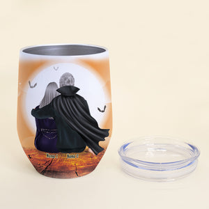 Personalized Dracula Couple Wine Tumbler - I Put A Spell On You And Now You're Mine - Wine Tumbler - GoDuckee