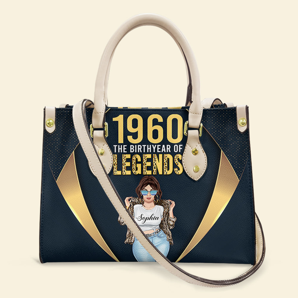 The Birth Year of Legends, Personalized Leather Bag, Birthday Gift for Girls, Women - Leather Bag - GoDuckee