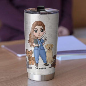 Personalized Vet Tech Tumbler Cup - Because People Are Gross - Tumbler Cup - GoDuckee