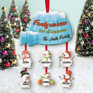 Family Are Home For All Seasons Personalized Special Wood Ornament - Ornament - GoDuckee