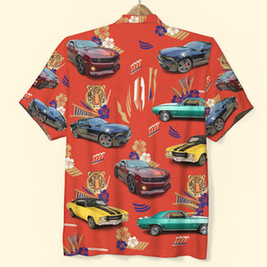 Custom Classic Car Photo Hawaiian Shirt, Gift For Car Lovers - Hawaiian Shirts - GoDuckee