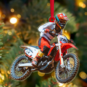Custom Motocross Ornament, Christmas Tree Decor - Ornament - GoDuckee