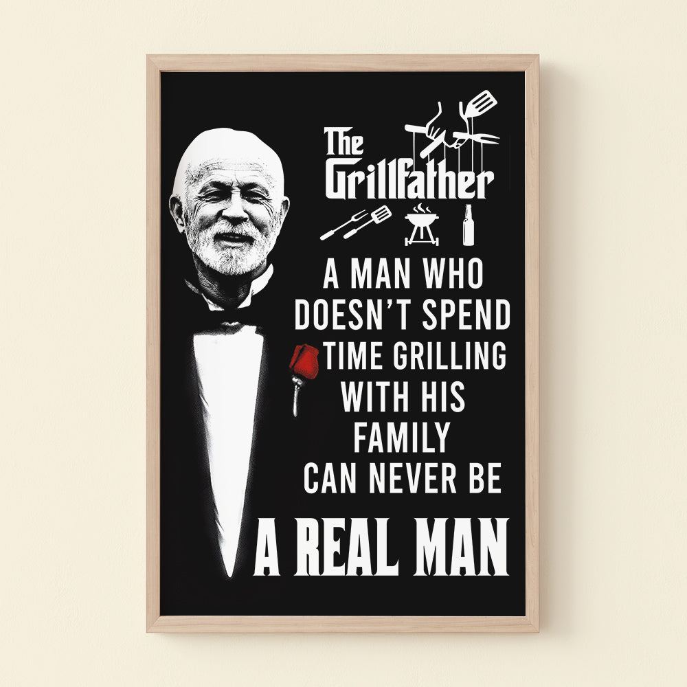 Personalized Grilling Dad Canvas Print - The Grillfather - Poster & Canvas - GoDuckee