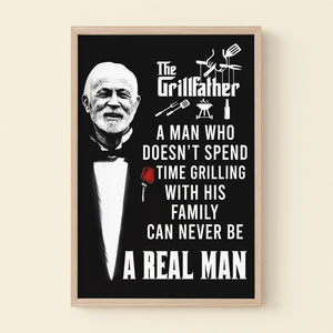 Personalized Grilling Dad Canvas Print - The Grillfather - Poster & Canvas - GoDuckee