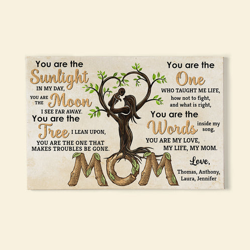 You Are The Sunlight In My Day, Mom And Children Canvas Poster - Poster & Canvas - GoDuckee