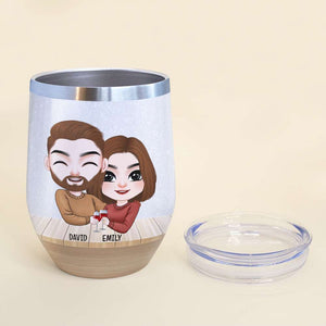 Premium Quality Couple Married, Wine Tumbler - Wine Tumbler - GoDuckee