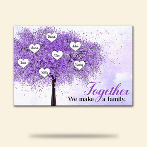 Personalized Purple Tree Of Life With Heart Poster - Together We Make A Family - Gift for Family - Poster & Canvas - GoDuckee