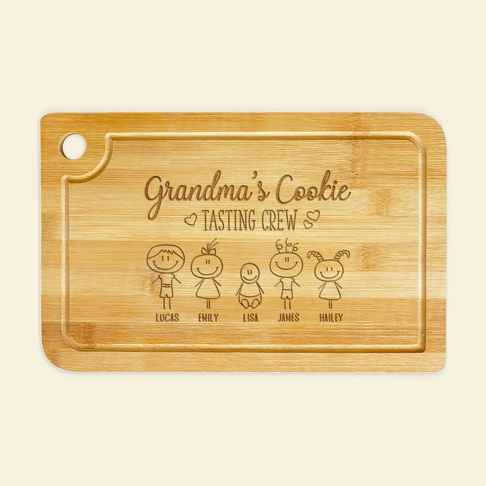 Tasting Crew Personalized Cutting Board, Gift For Grandma, Mother's Day Gift - Home Decor - GoDuckee