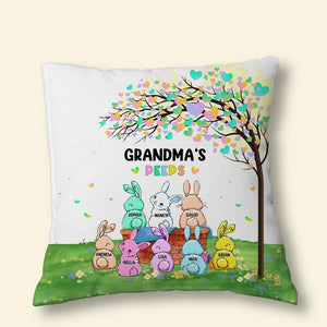 Grandma's Peeps, Personalized Pillow, Gift For Grandma - Pillow - GoDuckee