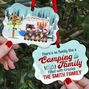 There's No Family Like A Camping Bear Family - Personalized Ornament - Gift for Outdoorsy People - Ornament - GoDuckee