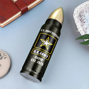 I Never Dreamed That Someday I Would Be A Grumpy Old Veteran - Personalized Bullet Tumbler - Logo Added - Water Bottles - GoDuckee