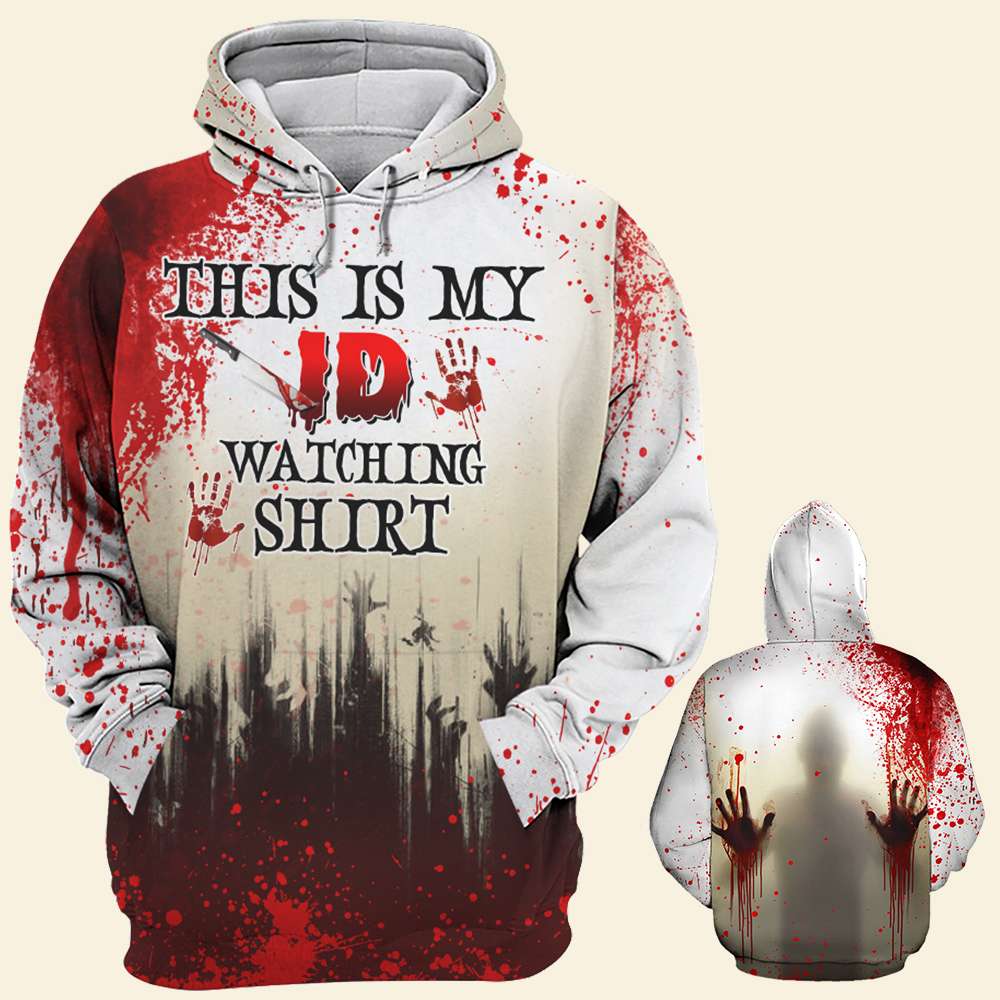 Blood Splatter Shirt - This Is My Watching ID Shirt - AOP Products - GoDuckee