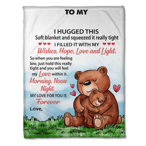 My Love For You Is Forever, Personalized Blanket, Gift For Family, Love Bear - Blanket - GoDuckee