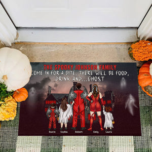 Personalized Horror Family Door Mat, Come In For A Bite - Doormat - GoDuckee