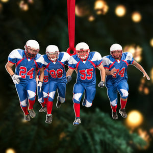 Custom Football Photo Ornament, Christmas Tree Decor - Ornament - GoDuckee