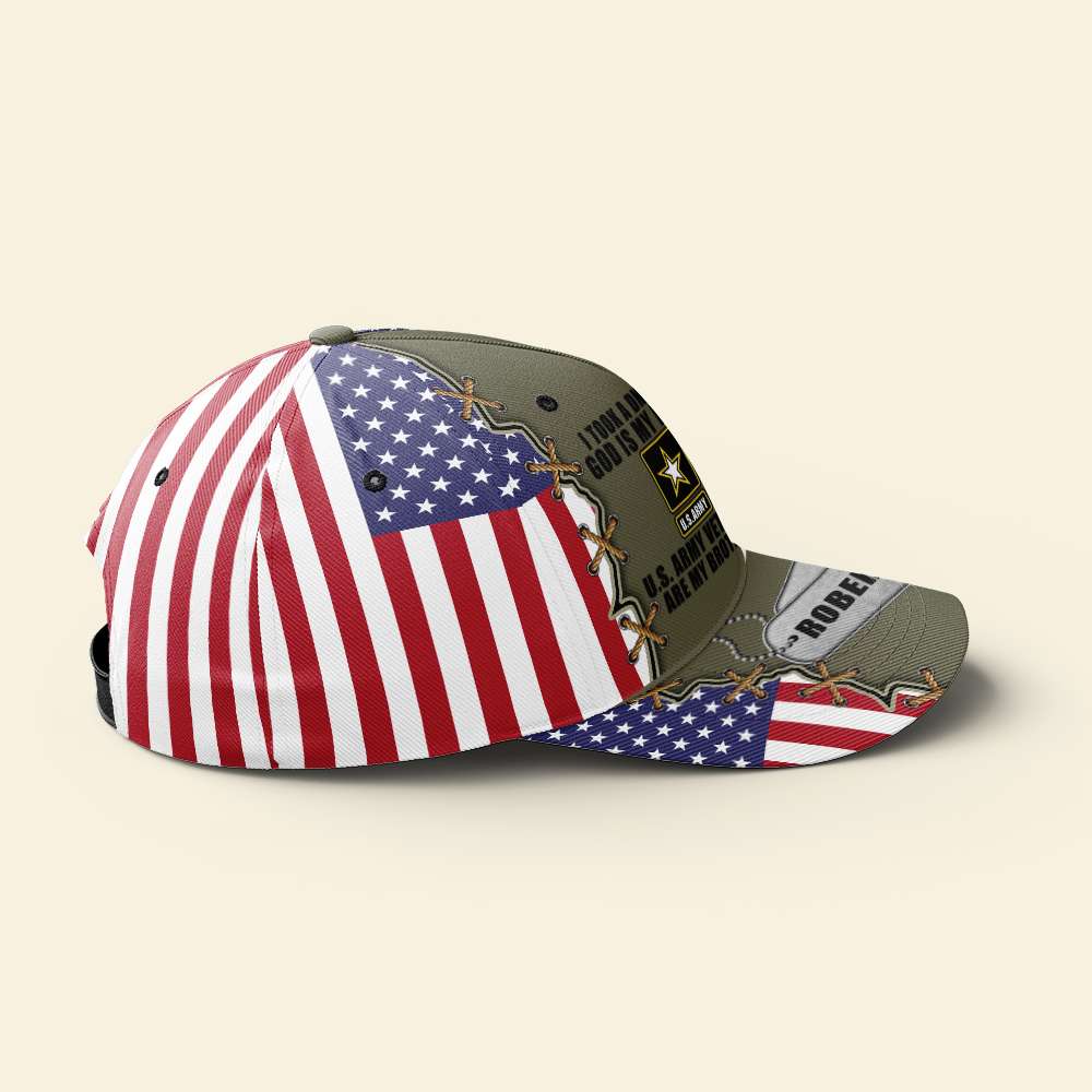 Veteran Personalized Classic Cap, Dog Tag - GoDuckee