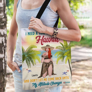 Don't Let Me Comeback Until My Attitude Changes - Personalized Tote Bag - Gift for Girls - Girl Sun Tanning - Tote Bag - GoDuckee