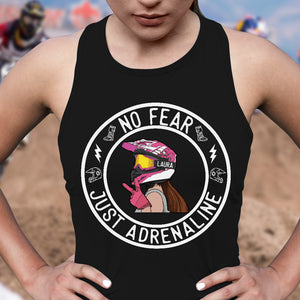 No Fear Just Adrenaline, Personalized Shirt for Motocross Girls - Shirts - GoDuckee