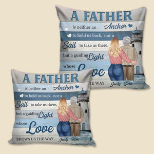 A Guiding Light Whose Love Shows Us The Way, Personalized Pillow, Gift For Dad - Pillow - GoDuckee