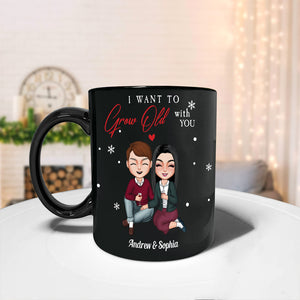 I Want To Grow Old With You Personalized Wordle Couple Mug, Gift For Couple - Coffee Mug - GoDuckee