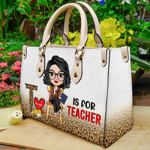Teacher Boss Mascot, Personalized Leather Bag, Gift for Teachers - Leather Bag - GoDuckee