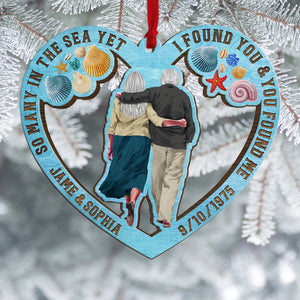 I Found You & You Found Me Personalized Couple Ornament, Christmas Tree Decor - Ornament - GoDuckee