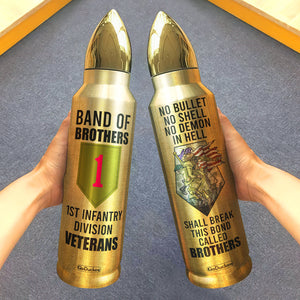 Veteran Brothers Bullet Tumbler - Custom Military Unit - Band of Brothers, Break This Bond Called Brothers - Water Bottles - GoDuckee