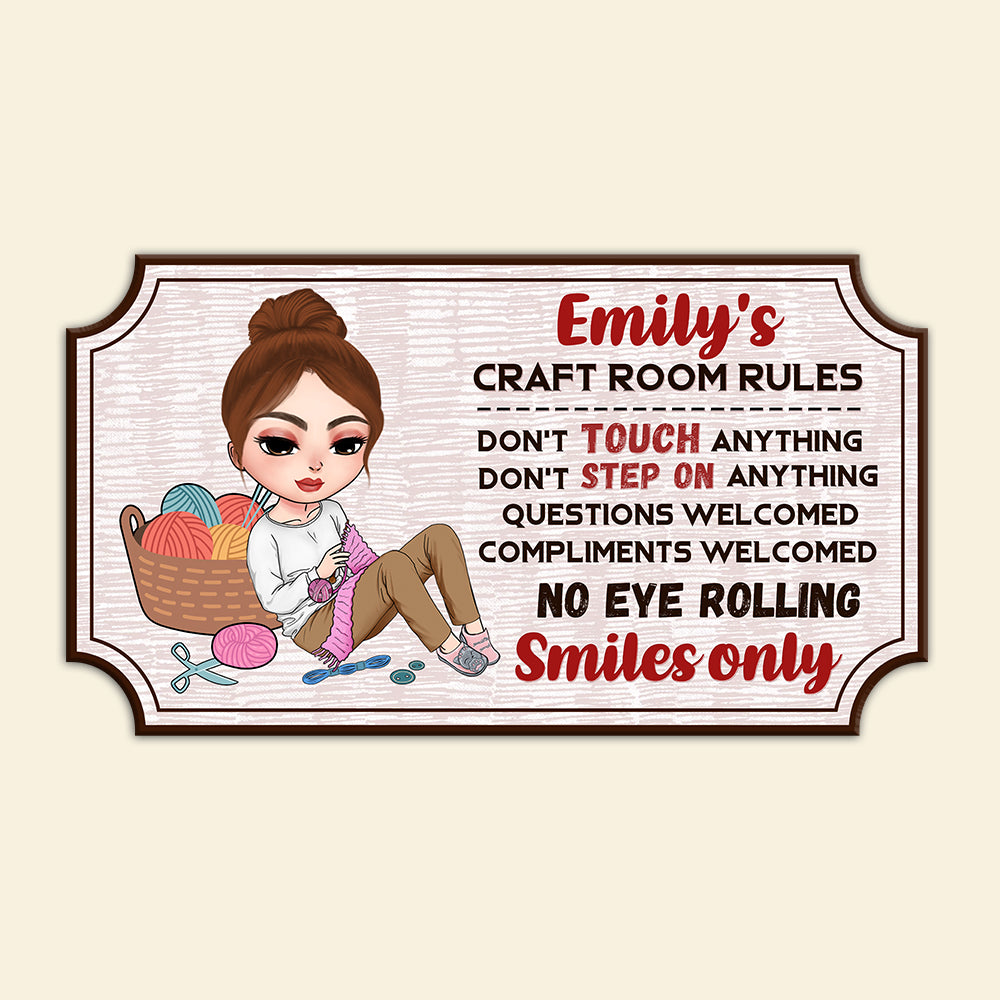 Don't Touch Anything Personalized Craft Metal Sign - Metal Wall Art - GoDuckee