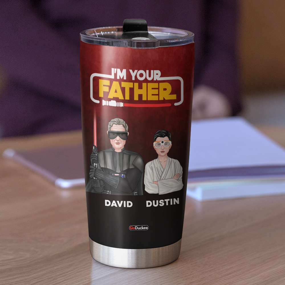 Best Dad In The Galaxy, Personalized Tumbler, Gifts for Dad, Grandpa, Dad Kids In The Galaxy - Tumbler Cup - GoDuckee
