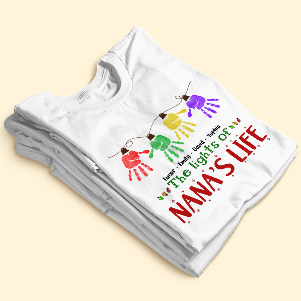 The Lights Of Nana's Life, Personalized Grandparent Shirt for Family Members - Shirts - GoDuckee