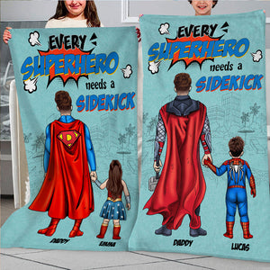 Every hero Needs A Sidekick Personalized Beach Towel - Beach Towel - GoDuckee