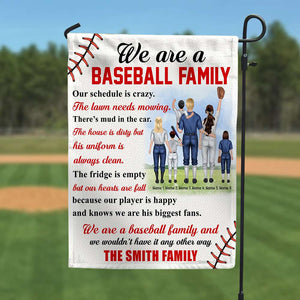 Personalized Gift Ideas For Baseball Family Our Schedule Is Crazy Custom Flag - Flag - GoDuckee