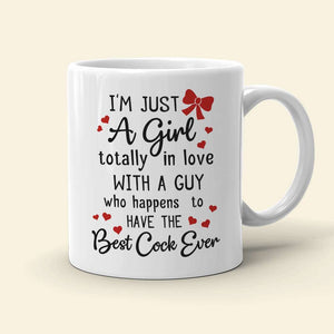 I'm Just A Girl, Personalized Mug, Gift For Naughty Couple - Coffee Mug - GoDuckee
