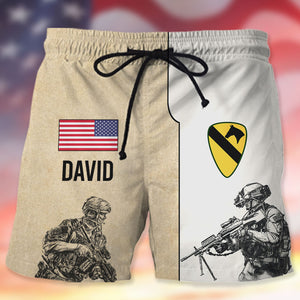 Veteran Hawaiian Shirt and Beach Shorts - custom military Unit - Hawaiian Shirts - GoDuckee
