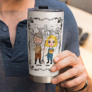 Best Moment Is On The Farm With My Dad, Personalized Tumbler, Gifts for Dads - Tumbler Cup - GoDuckee