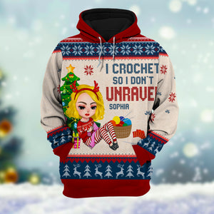 I Crochet So I Don't Unravel Personalized Crochet 3D Shirt, Christmas Gift - AOP Products - GoDuckee