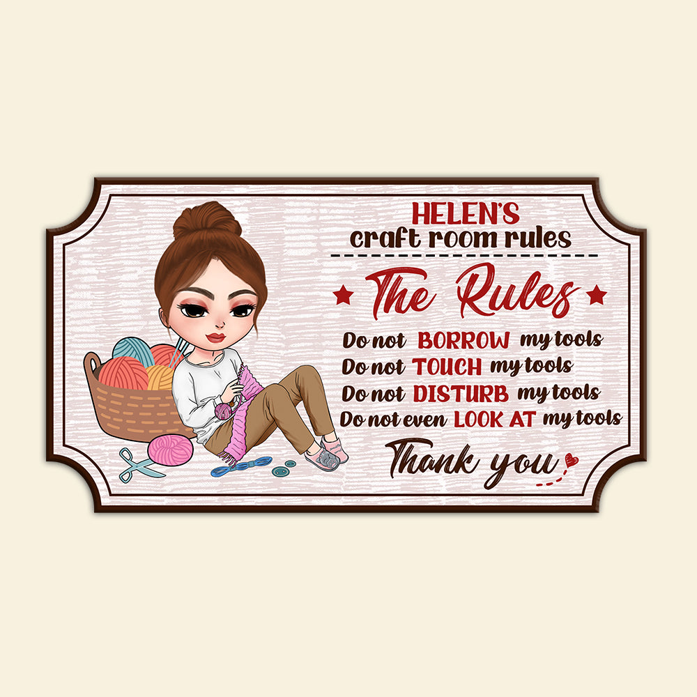 Do Not Borrow My Tools Personalized Craft Metal Sign - Metal Wall Art - GoDuckee