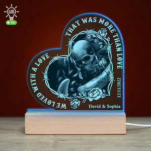 Couple A Love That More Than Love, Personalized 3D Led Light Wooden Base, Gift For Him - Led Night Light - GoDuckee
