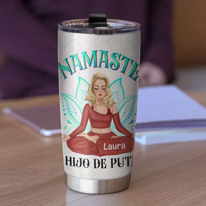 The Path of Inner Peace Begins with Four Words, Personalized Tumbler, Gifts for Yoga Lovers - Tumbler Cup - GoDuckee