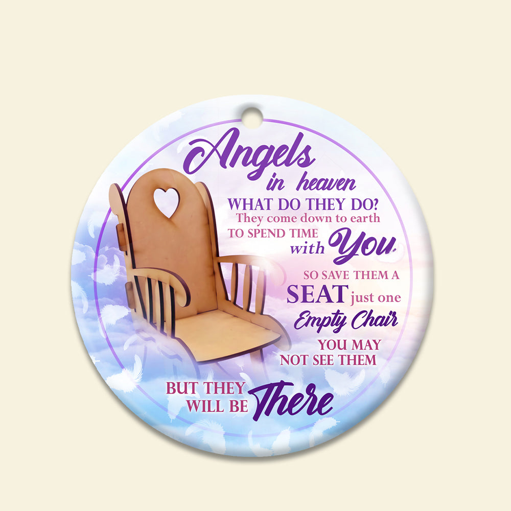 Angels In Heaven But They Will Be There - Personalized Memorial Christmas Ornament - Ornament - GoDuckee