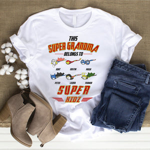 This Super Grandma Belongs To Super Kidz Personalized Shirts, Gift For Grandma, Grandpa - Shirts - GoDuckee