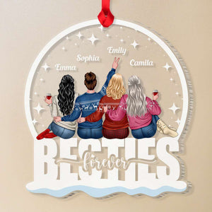 Besties Forever,Personalized Acrylic Ornament, Christmas Gift For Besties - Ornament - GoDuckee