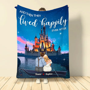 And Then They Lived Happily Ever After Personalized Couple Blanket-1BHDT280223 - Blanket - GoDuckee