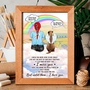 I Wish You Were Here Personalized Heaven Dog Canvas Print Gift For Dog Lovers - Poster & Canvas - GoDuckee